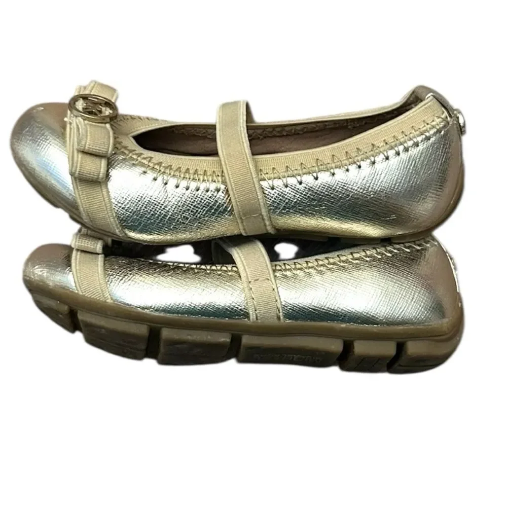 Michael Kors Girls Gold Ballet Flats Size 6